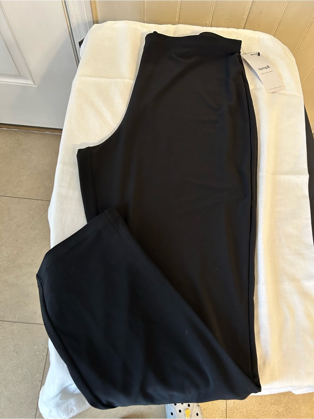 Sympli Narrow Pant MIDI Black Size 10/NWT
